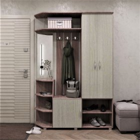 Прихожая Домино ясень шимо в Междуреченском - mezhdurechenskij.mebel-tymen.ru | фото