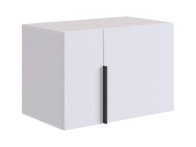 Антресоль двухдверная L600 Баско белое дерево в Междуреченском - mezhdurechenskij.mebel-tymen.ru | фото