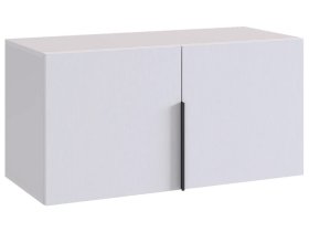 Антресоль двухдверная L800 Баско белое дерево в Междуреченском - mezhdurechenskij.mebel-tymen.ru | фото