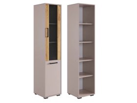 Стеллаж Лайт-2 кашемир/дуб крафт золотой в Междуреченском - mezhdurechenskij.mebel-tymen.ru | фото