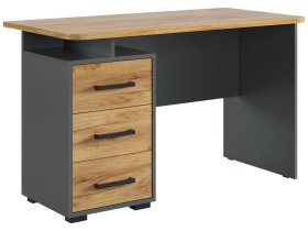 Стол компьютерный 1200 Лайт-2 графит/дуб крафт золотой в Междуреченском - mezhdurechenskij.mebel-tymen.ru | фото