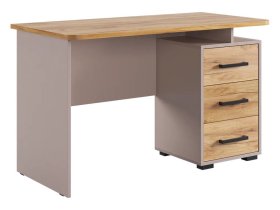 Стол компьютерный 1200 Лайт-2 кашемир/дуб крафт золотой в Междуреченском - mezhdurechenskij.mebel-tymen.ru | фото