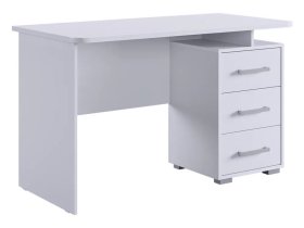 Стол компьютерный 1200 Лайт-2 белый/белый в Междуреченском - mezhdurechenskij.mebel-tymen.ru | фото