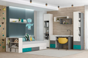 Детская Клео ОК-2, графит, миндаль, океан Диал в Междуреченском - mezhdurechenskij.mebel-tymen.ru | фото