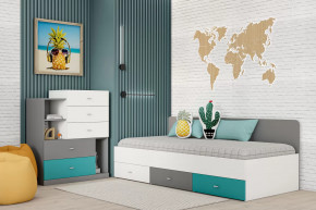 Детская Клео ОК-4, графит, миндаль, океан Диал в Междуреченском - mezhdurechenskij.mebel-tymen.ru | фото