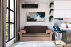 Диван-кровать "Рик-1400" каппучино/пудра в Междуреченском - mezhdurechenskij.mebel-tymen.ru | фото