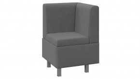 Диван угловой «Каир» Исп.2 Велюр Camaro 18 (серый) в Междуреченском - mezhdurechenskij.mebel-tymen.ru | фото