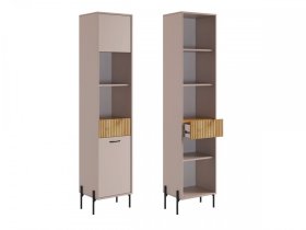 Стеллаж Доминика кашемир/дуб крафт золотой в Междуреченском - mezhdurechenskij.mebel-tymen.ru | фото