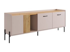 Тумба 2 Доминика кашемир/дуб крафт золотой в Междуреченском - mezhdurechenskij.mebel-tymen.ru | фото