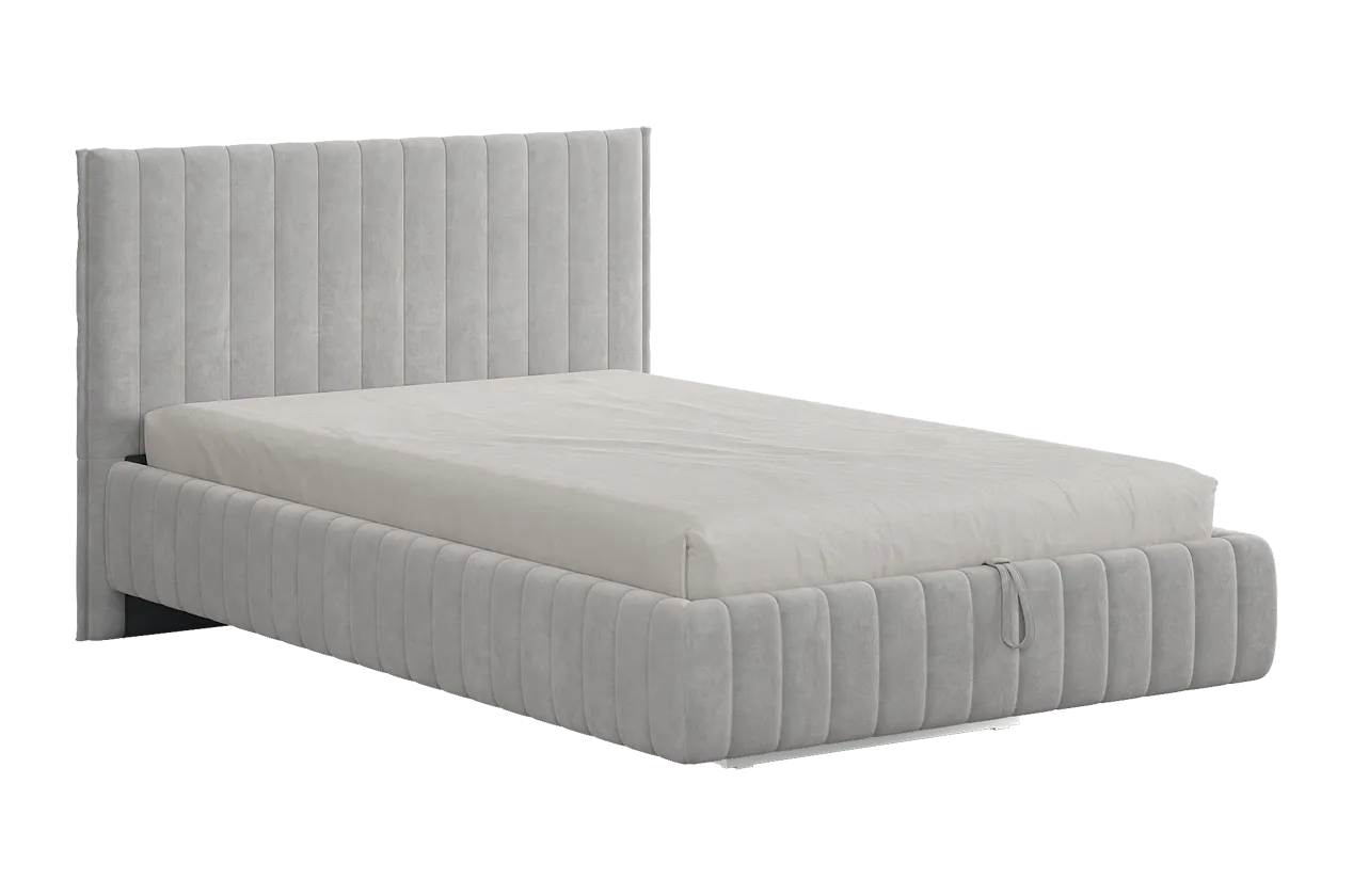 Кровать с подъемным механизмом Твикс 120х200 см галька (велюр) в Междуреченском - mezhdurechenskij.mebel-tymen.ru | фото