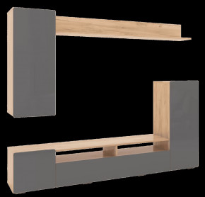 Гостиная Альфа Дуб Золото / Графит Софт в Междуреченском - mezhdurechenskij.mebel-tymen.ru | фото