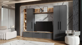 Гостиная Леванте Дуб Вотан/Графит в Междуреченском - mezhdurechenskij.mebel-tymen.ru | фото