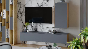 Гостиная «Порто» №3 Яблоня Беллуно, Графит софт в Междуреченском - mezhdurechenskij.mebel-tymen.ru | фото