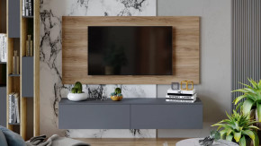 Гостиная «Порто» №7 Яблоня Беллуно, Графит софт в Междуреченском - mezhdurechenskij.mebel-tymen.ru | фото