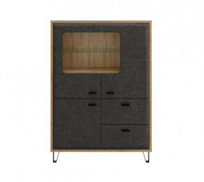 GRACE тумба KOM2W1D2S (Дуб наварра/Графит) в Междуреченском - mezhdurechenskij.mebel-tymen.ru | фото