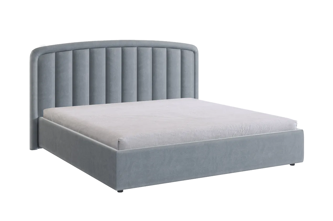 Кровать с подъемным механизмом Сиена 2 180х200 см оникс (велюр) в Междуреченском - mezhdurechenskij.mebel-tymen.ru | фото