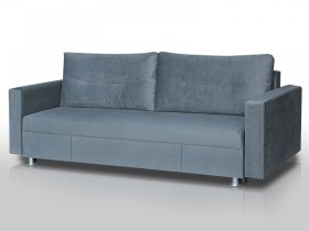 Диван Комфорт с прямыми подлокотниками серый в Междуреченском - mezhdurechenskij.mebel-tymen.ru | фото