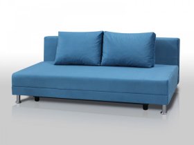 Диван Комфорт Лайт без подлокотников 2 подушки голубой в Междуреченском - mezhdurechenskij.mebel-tymen.ru | фото