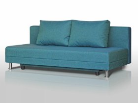 Диван Комфорт Лайт без подлокотников 2 подушки азур в Междуреченском - mezhdurechenskij.mebel-tymen.ru | фото