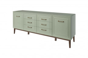 Комод 6 ящиков 2 двери Гориция Зелёный самшит в Междуреченском - mezhdurechenskij.mebel-tymen.ru | фото