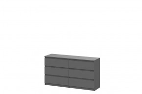 Комод с ящиками 1,38м Графит серый Денвер в Междуреченском - mezhdurechenskij.mebel-tymen.ru | фото