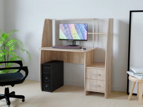 Компьютерный стол КЛ №6.2 Дуб баррик в Междуреченском - mezhdurechenskij.mebel-tymen.ru | фото