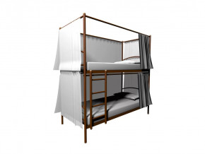 Конструкция для штор к Хостел Duo 4х стронняя в Междуреченском - mezhdurechenskij.mebel-tymen.ru | фото