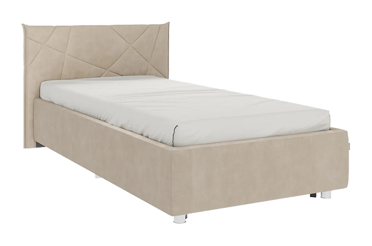 Кровать с основанием Бест 90х200 см капучино (велюр) в Междуреченском - mezhdurechenskij.mebel-tymen.ru | фото