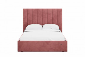 Кровать 1400 Ингрид 312 Велюр Ультра коралл в Междуреченском - mezhdurechenskij.mebel-tymen.ru | фото