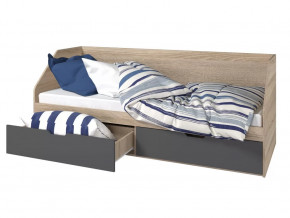 Кровать 800 2 ящика Анталия Графит в Междуреченском - mezhdurechenskij.mebel-tymen.ru | фото