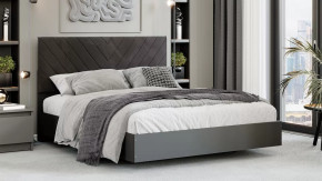 Кровать «Бетта» Тип 1 Серый графит, Велюр Серый в Междуреченском - mezhdurechenskij.mebel-tymen.ru | фото