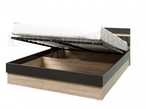 Кровать Ким с ПМ 1400 Графит софт, сонома в Междуреченском - mezhdurechenskij.mebel-tymen.ru | фото