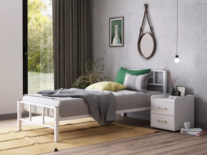 Кровать односпальная Кадис 90х190 Белый в Междуреченском - mezhdurechenskij.mebel-tymen.ru | фото