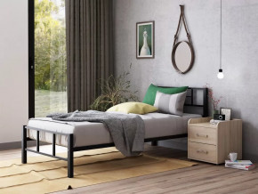 Кровать односпальная Кадис 90х200 Черный в Междуреченском - mezhdurechenskij.mebel-tymen.ru | фото