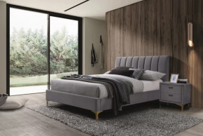 Кровать Рошаль 1200 Серый в Междуреченском - mezhdurechenskij.mebel-tymen.ru | фото