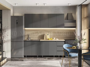 Кухня Челси 2,0м Графит/Графит в Междуреченском - mezhdurechenskij.mebel-tymen.ru | фото