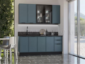 Кухня Николь 2,0/900м (Браш Блю) в Междуреченском - mezhdurechenskij.mebel-tymen.ru | фото