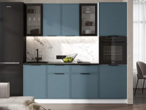 Кухня Николь 2,2м (Браш Блю) в Междуреченском - mezhdurechenskij.mebel-tymen.ru | фото