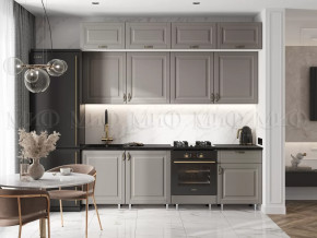 Кухня Престиж 2,4м (Браш текстура Грей) в Междуреченском - mezhdurechenskij.mebel-tymen.ru | фото