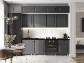Кухня Престиж 2,4м (Графит софт) в Междуреченском - mezhdurechenskij.mebel-tymen.ru | фото