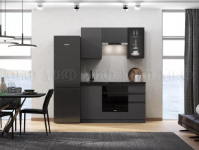 Кухня Техно-6 1,5м (Графит/Графит софт) в Междуреченском - mezhdurechenskij.mebel-tymen.ru | фото