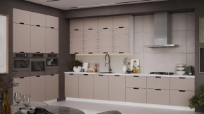 Кухонный гарнитур «Гренада» №7 Белый, Холст латте в Междуреченском - mezhdurechenskij.mebel-tymen.ru | фото