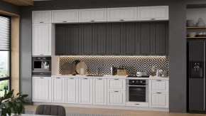 Кухонный гарнитур «Лина» №9 Белый, Графит в Междуреченском - mezhdurechenskij.mebel-tymen.ru | фото