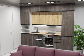 Кухонный гарнитур Сапфир 2 экстра 3000 мм в Междуреченском - mezhdurechenskij.mebel-tymen.ru | фото