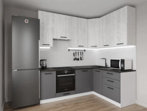 Кухонный гарнитур угловой Санторини-2200х1600 МДФ столешница 38 мм в Междуреченском - mezhdurechenskij.mebel-tymen.ru | фото