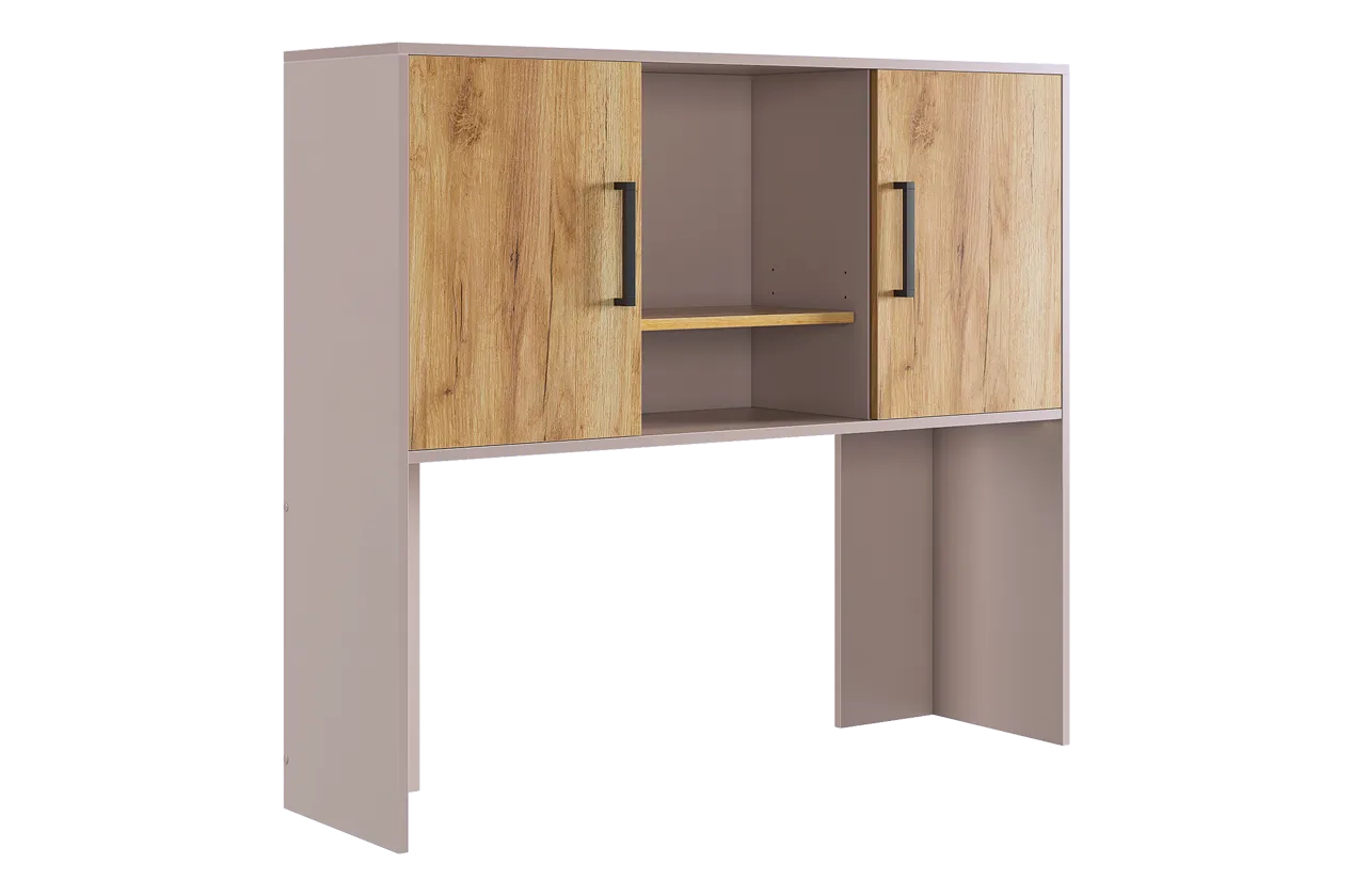 Надстройка стола компьютерного 1200 Лайт-2 кашемир/дуб крафт золотой в Междуреченском - mezhdurechenskij.mebel-tymen.ru | фото