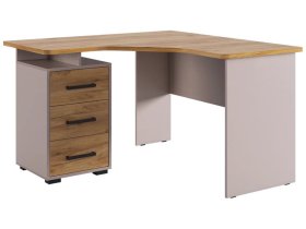 Стол компьютерный 1200 угловой Лайт-2 кашемир/дуб крафт золотой в Междуреченском - mezhdurechenskij.mebel-tymen.ru | фото