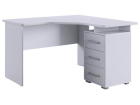 Стол компьютерный 1200 угловой Лайт-2 белый/белый в Междуреченском - mezhdurechenskij.mebel-tymen.ru | фото
