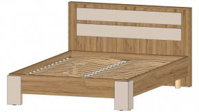 Ленора Кровать 1400 Дуб вотан/Кашемир в Междуреченском - mezhdurechenskij.mebel-tymen.ru | фото