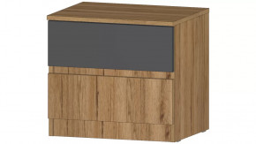 Ленора Тумба прикроватная Дуб вотан/Графит в Междуреченском - mezhdurechenskij.mebel-tymen.ru | фото